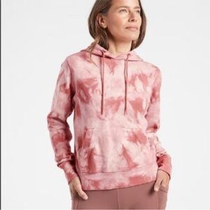 Athleta Sundown Lightweight Tie Dye Cropped Hoodie
